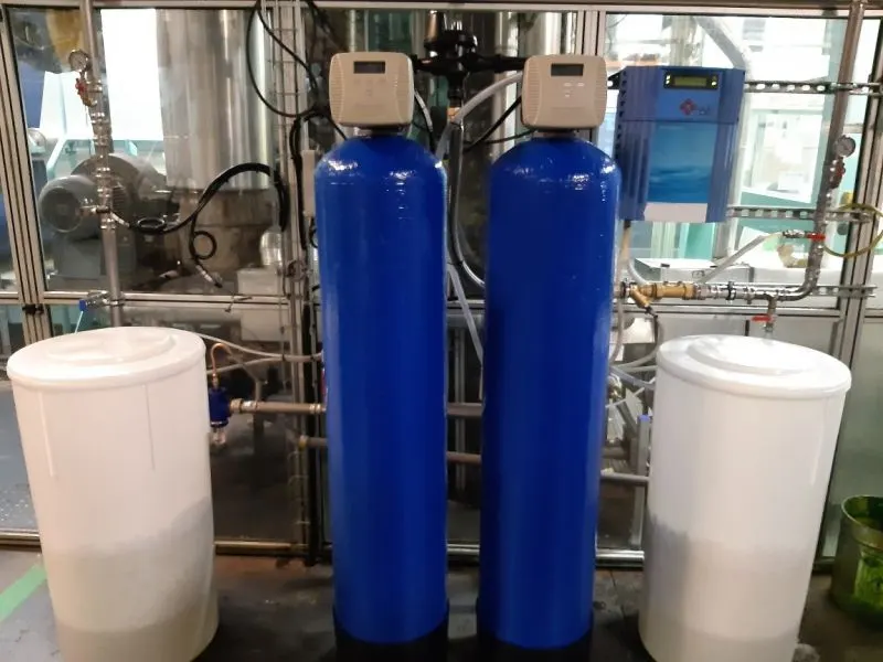 Adoucisseur duplex de deux fois 100 litres de résines en milieu industriel