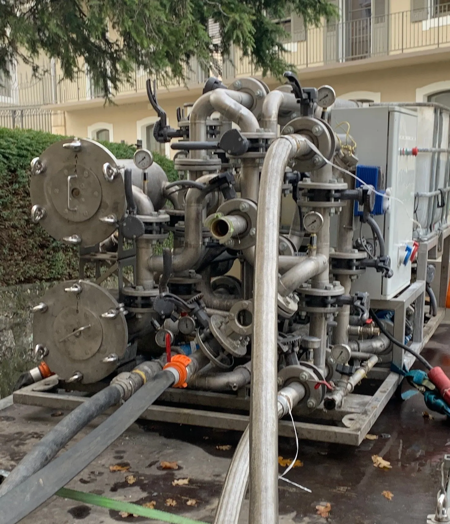 Skid de désembouage Aquaged en intervention
